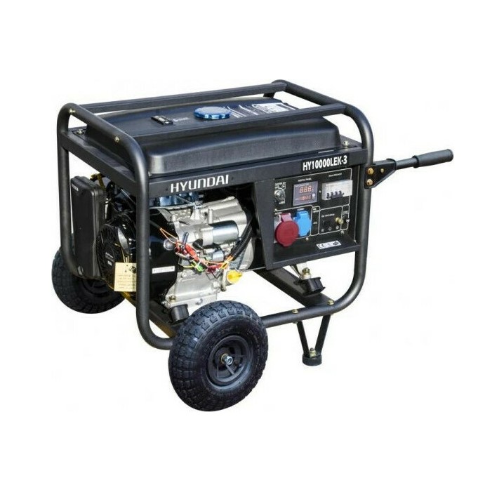 Generatore Benzina Monofase Trifase Quattro Tempi Con Avviamento HYUNDAI - HY10000 LEK-T - 10KVA